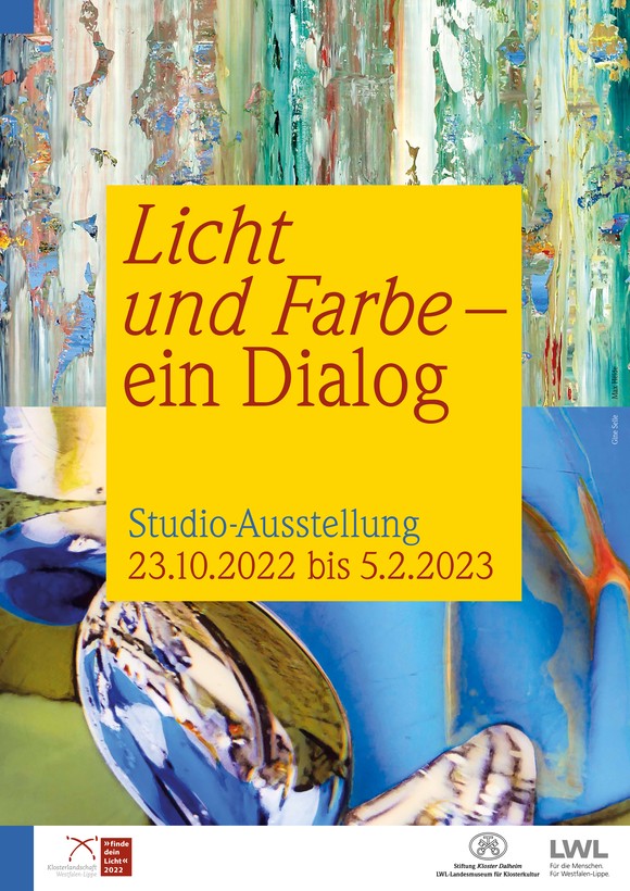 Ausstellungsplakat zu "Licht und Farbe - ein Dialog" (23.10.2022 bis 5.2.2023)