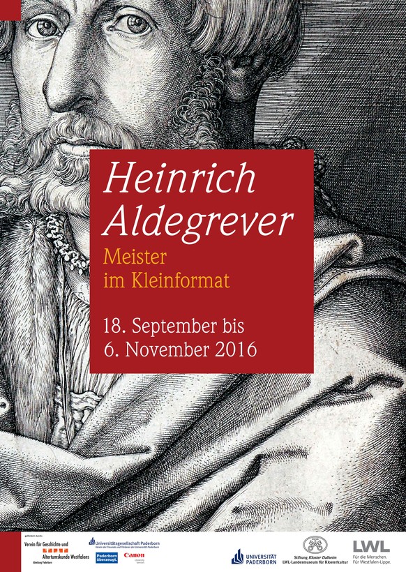 Ausstellungsplakat zu "Heinrich Aldegrever. Meister im Kleinformat" (2016).