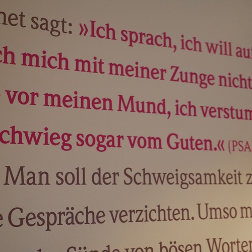Textauszug aus der Beneiktsregel zum Thema Schweigsamkeit