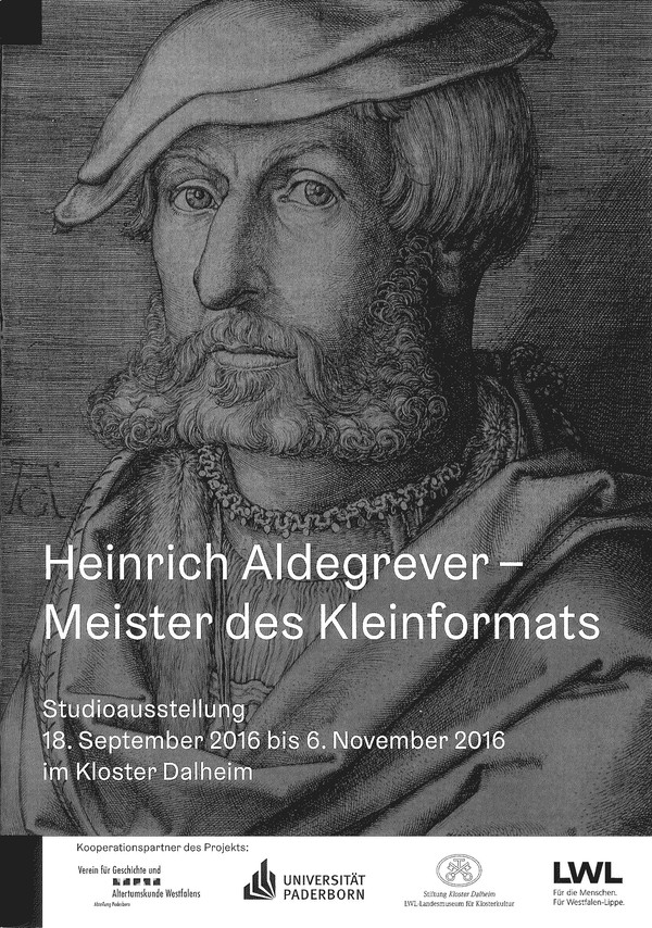 Titel des Begleitheftes zu "Heinrich Aldegrever - Meister des Kleinformats" (2016).
