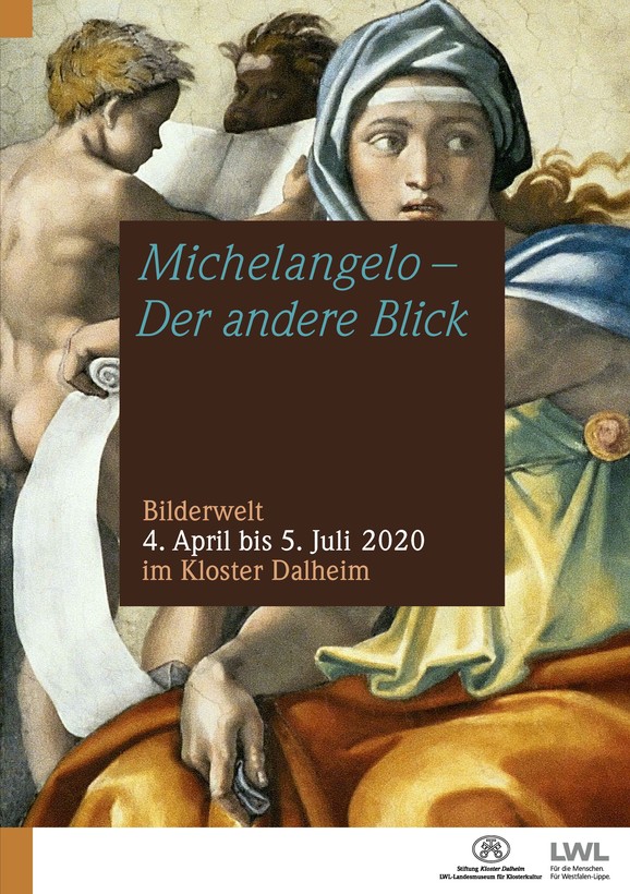 Ausstellungsplakat zu "Michelangelo - Der andere Blick" (2020) Motiv: Delphische Sybille, Foto: Exhibition 4you GmbH & Co. KG