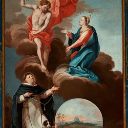 Gemälde des heiligen Domenikus, unbkannter Maler, um 1700.