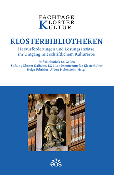 Titel von "Fachtage Klosterkultur, Bd. 1", Motiv: Putto im Barocksaal der Stiftsbibliothek St. Gallen